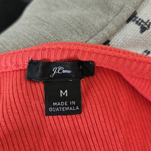 J crew red scoop neck top stretch short sleeves tee blouse - Picture 9 of 12